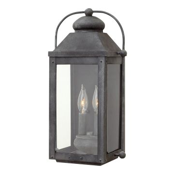 Anchorage 2 Light Wall Lantern - Aged Zinc