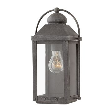 Anchorage 1 Light Wall Lantern - Aged Zinc