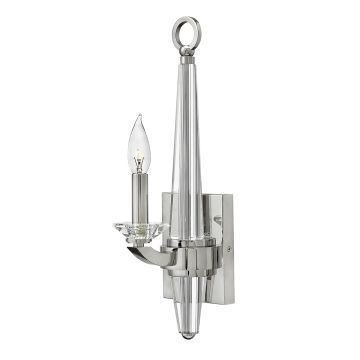 Ascher 1 Light Wall Light - Polished Nickel