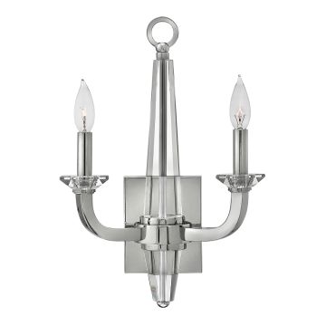 Ascher 2 Light Wall Light - Polished Nickel