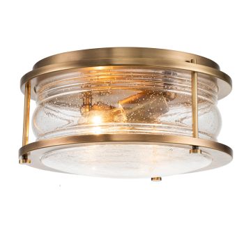 Ashland Bay 2 Light Flush - Natural Brass