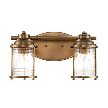 Ashland Bay 2 Light Wall Light - Natural Brass