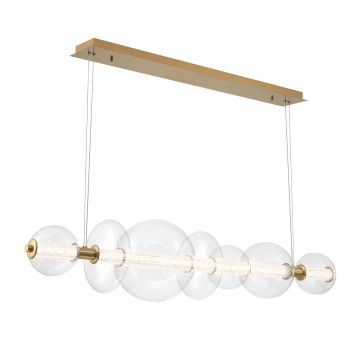 Atomo 7 Lt Linear Pendant - Gold