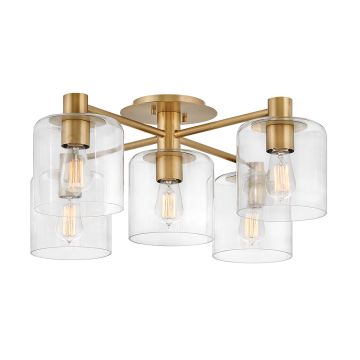 Axel 5 Light Semi-flush - Heritage Brass