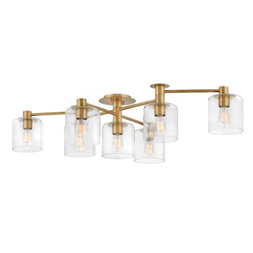 Axel 7 Light Semi-flush - Heritage Brass