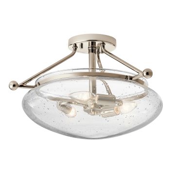 Belle 3 Light Semi-Flush - Polished Nickel