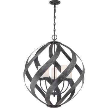 Blacksmith 5 Light Outdoor Chandelier - Old Black