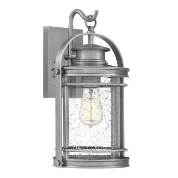 Booker 1 Light Medium Wall Lantern - Industrial Aluminium