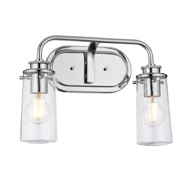 Braelyn 2 Light Wall Light - Polished Chrome