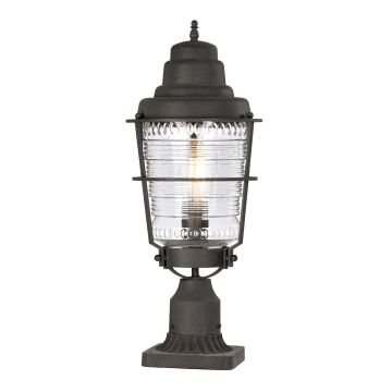 Chance Harbor 1 Light Pedestal Lantern - Weathered Zinc