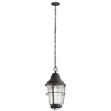 Chance Harbor 1 Light Chain Lantern - Weathered Zinc