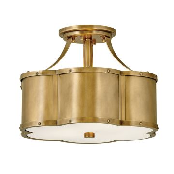 Chance 2 Light Semi-flush - Heritage Brass