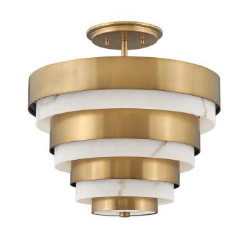 Echelon 3 Light Semi-flush - Heritage Brass