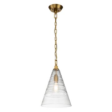 Elmore 1 Light Pendant - Burnished Brass