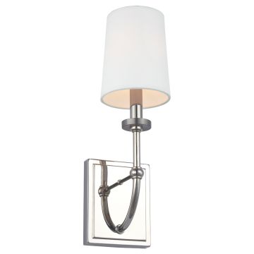 Felixstowe 1 Light Wall Light - Polished Chrome, White Parchment Shade