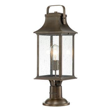 Grant 1 Light Large Pedestal Lantern - Burnished Bronze