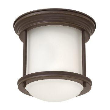 Hadrian 1 Light Flush - Opal Glass - Oil Rubbed Bronze