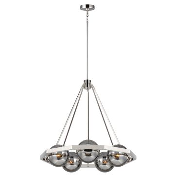 Harper 5 Light Chandelier - Polished Nickel