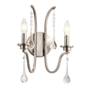 Karlee 2 Light Wall Light - Classic Pewter