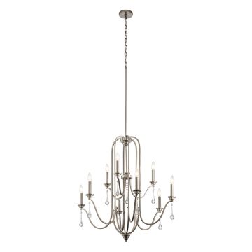 Karlee 9 Light Chandelier - Classic Pewter