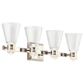 Kayva LED 4 Arm Dual-lit Wall Light - Polished Nickel