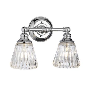 Keynes 2 Light Wall Light - Polished Chrome