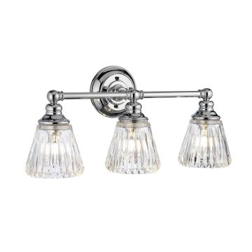 Keynes 3 Light Wall Light - Polished Chrome