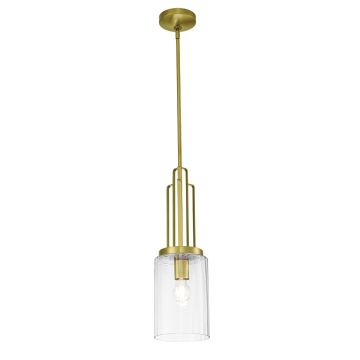 Kimrose 1 Light Mini Pendant - Brushed Natural Brass