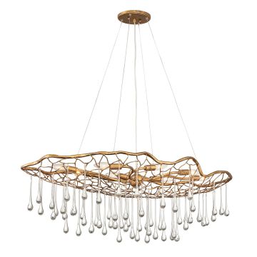 Laguna 8 Light Pendant Light - Burnished Gold