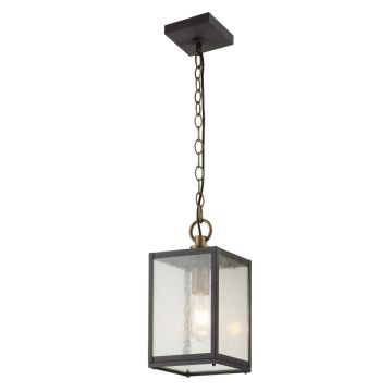 Lahden 1 Light Chain Lantern - Weathered Zinc