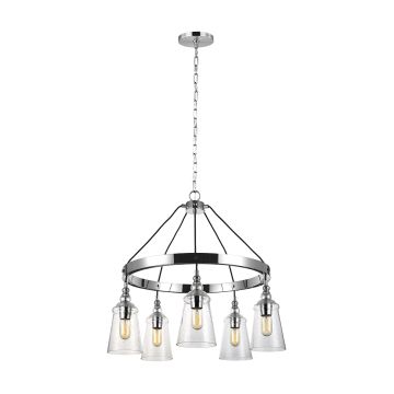 Loras 5 Light Chandelier - Chrome