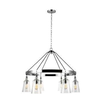 Loras 6 Light Chandelier - Chrome