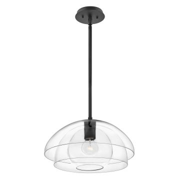 Lotus 1 Light Pendant / Semi-flush - Black