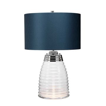 Milne Table Lamp - Teal - Polished Nickel