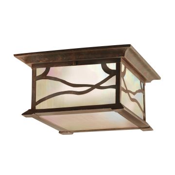 Morris 2 Light Flush - Distressed Copper