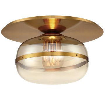 Nottingham 3 Lt Ceiling Flush Large - Antique Brass