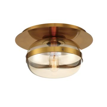 Nottingham 1 Lt Ceiling Flush Small - Antique Brass