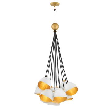 Nula 15 Light Pendant - Shell White & Luxe Gold