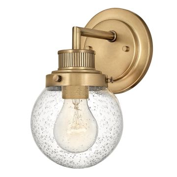 Poppy 1 Light Wall Light - Heritage Brass