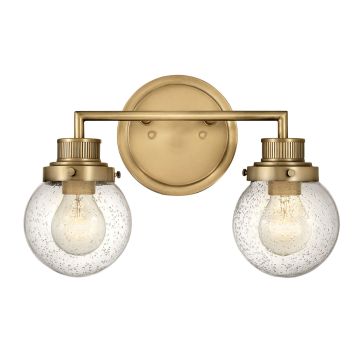 Poppy 2 Light Wall Light - Heritage Brass