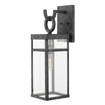 Porter 1 Light Large Wall Lantern - Aged Zinc