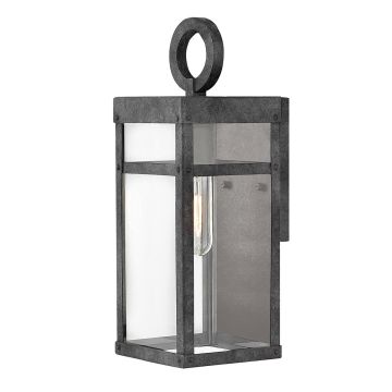 Porter 1 Light Small Wall Lantern - Aged Zinc