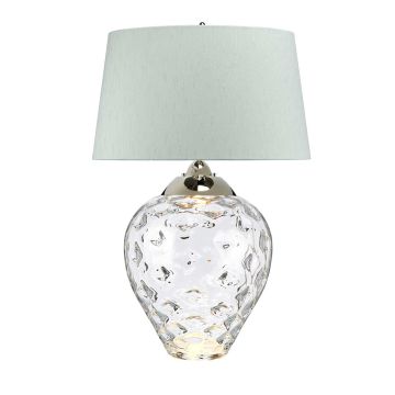 Samara Large Table Lamp - Clear - Polished Nickel