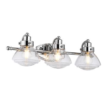 Scholar 3 Light Wall Light - Polished Chrome