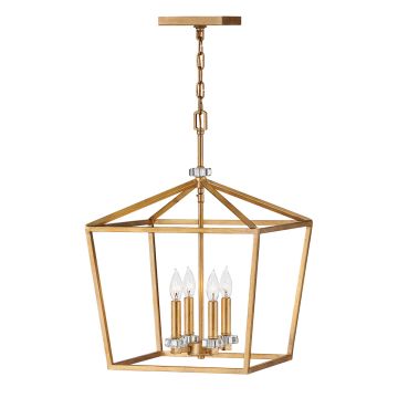 Stinson 4 Light Large Pendant/ Semi-Flush - Distressed Brass