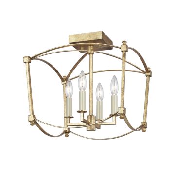 Thayer 4 Light Semi-Flush - Antique Gild