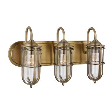 Urban Restoration 3 Light Wall Light - Dark Antique Brass