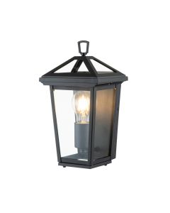 Alford Place 1 Light Half Lantern - Museum Black