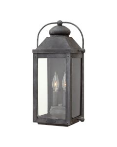 Anchorage 2 Light Wall Lantern - Aged Zinc