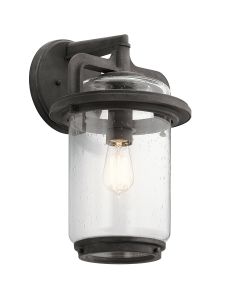 Andover 1 Light Large Wall Lantern - Weathered Zinc